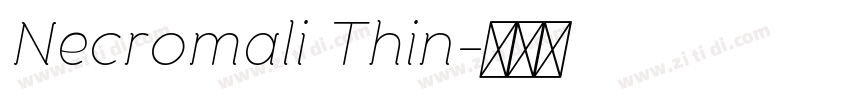 Necromali Thin字体转换